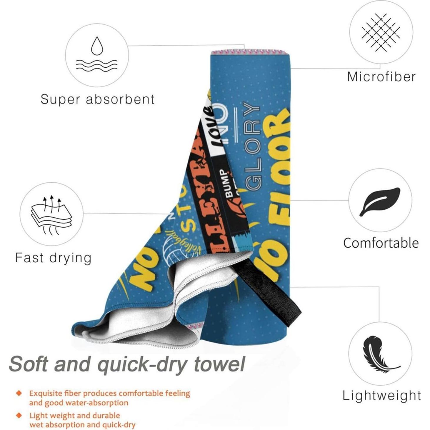 Toalla de Playa de Voleibol TTRyehf 160x80 cm Microfibra