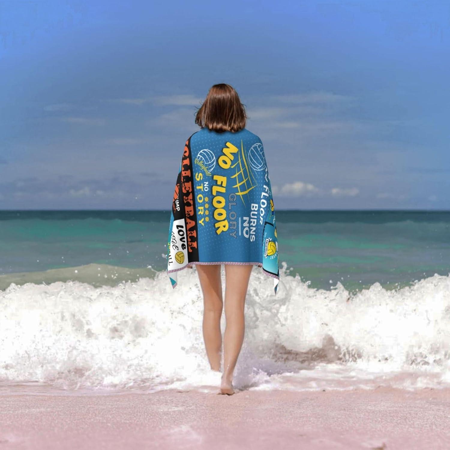 Toalla de Playa de Voleibol TTRyehf 160x80 cm Microfibra