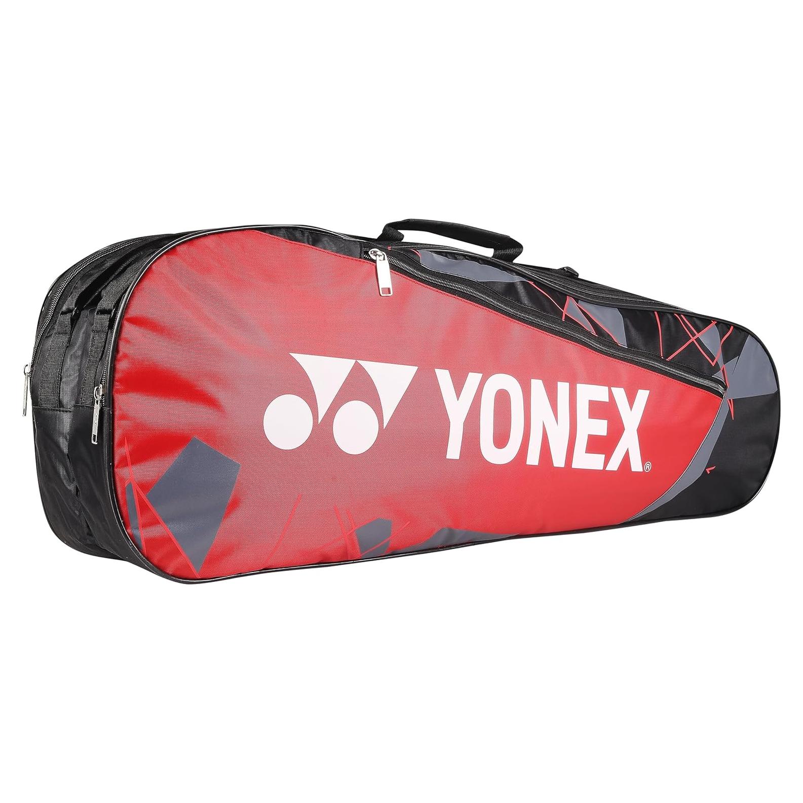 Bolsa de Bádminton YONEX 23015 Roja y Negra - 3 Compartimentos