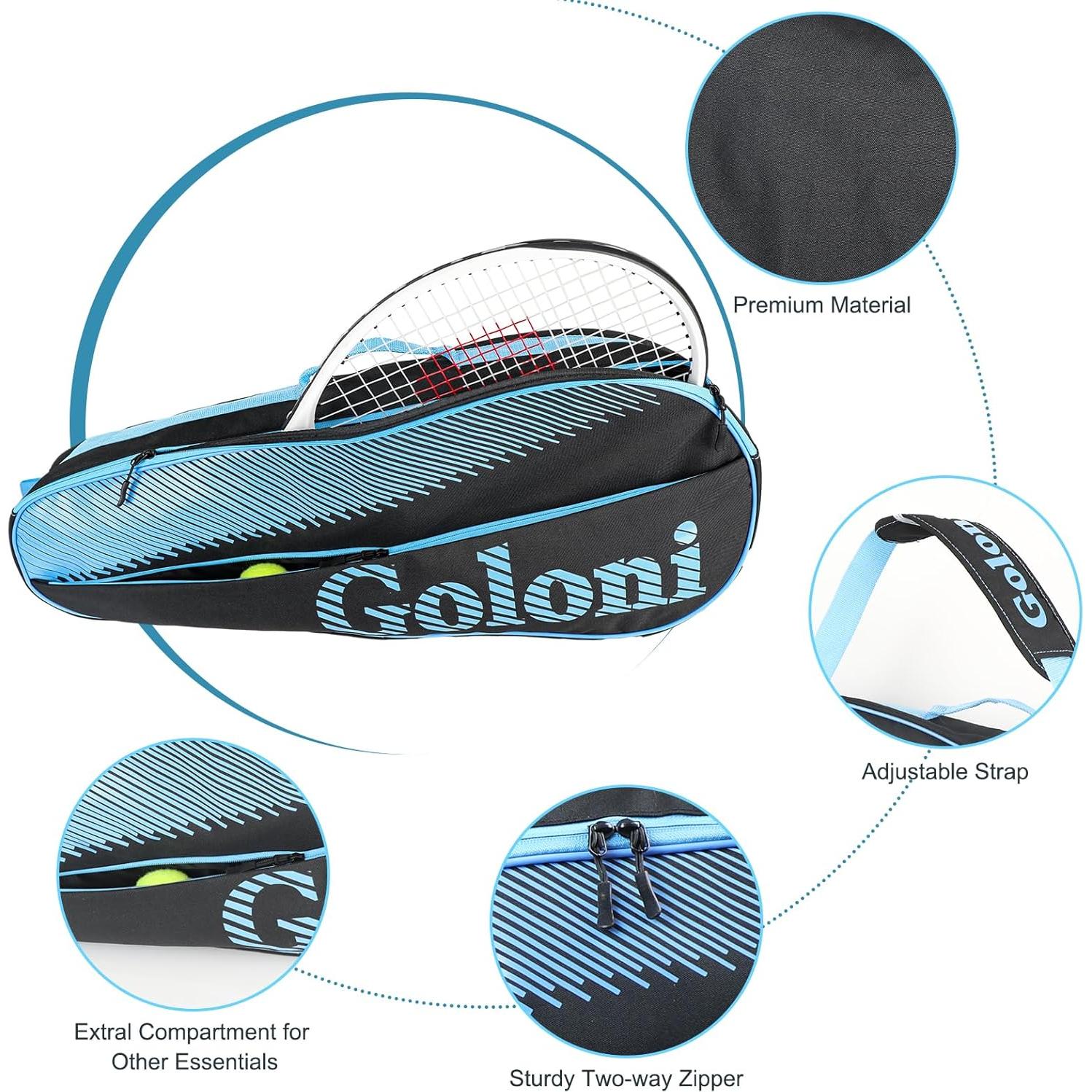Bolsa de Tenis Goloni para 3 Raquetas - Diseño Unisex
