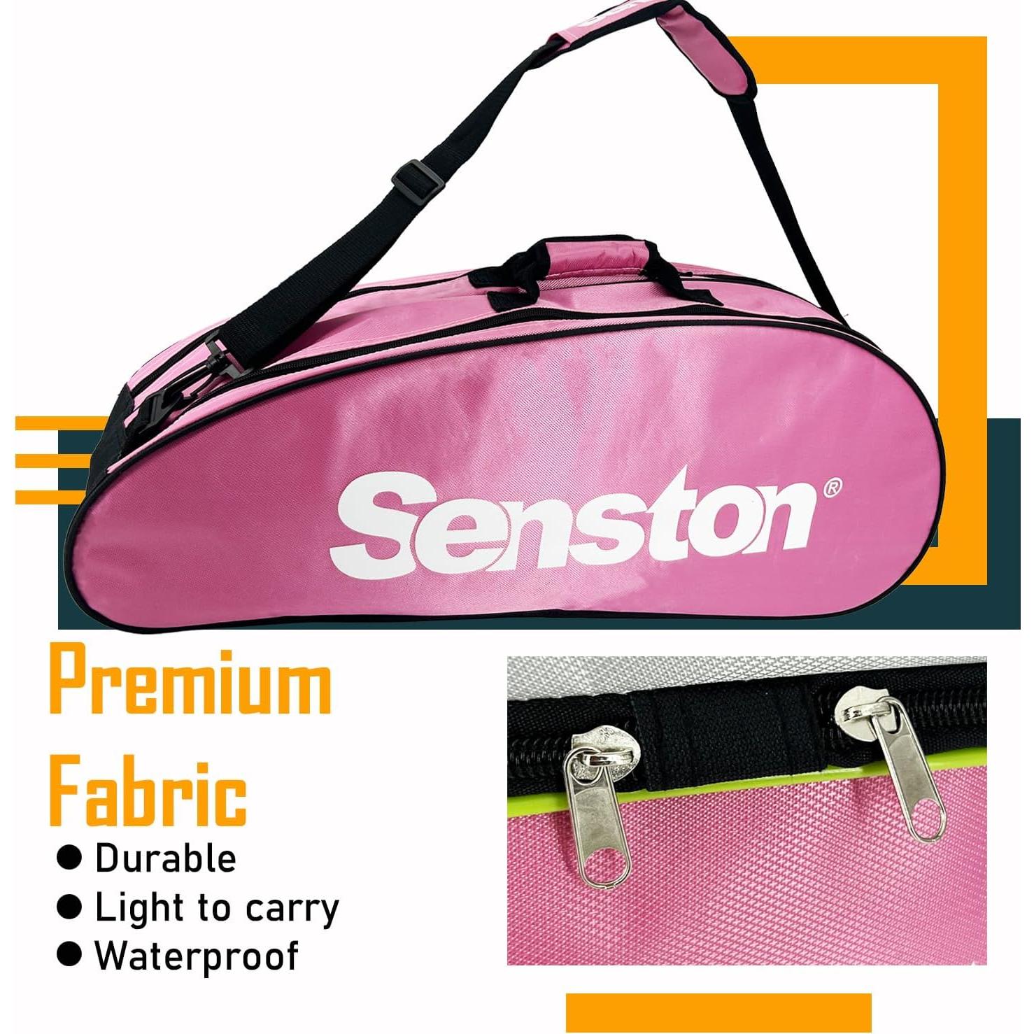 Bolsa de Tenis Senston Rosa Impermeable 72x29x18 cm
