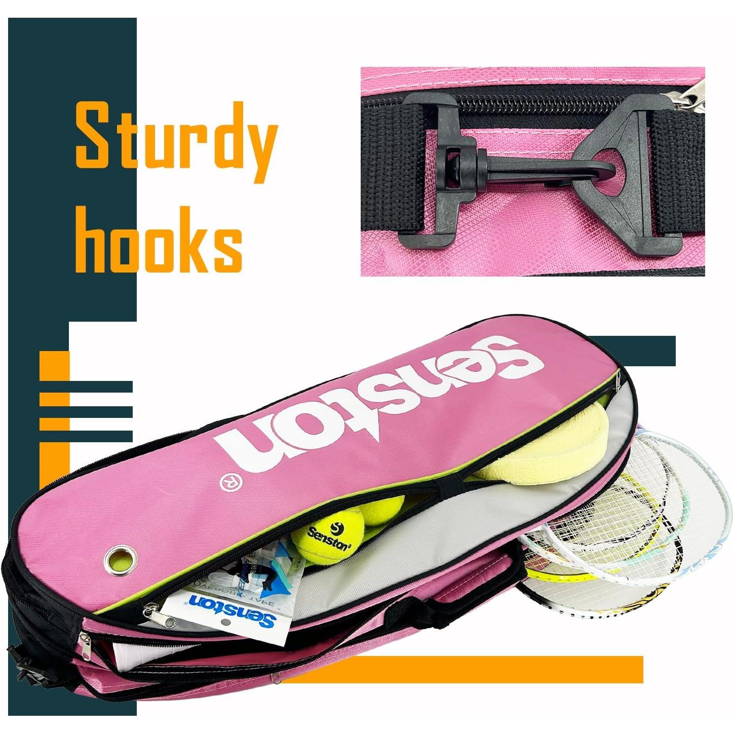 Bolsa de Tenis Senston Rosa Impermeable 72x29x18 cm