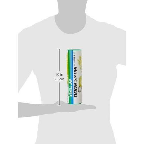 Volantes de Nylon YONEX Mavis 2000 Tapa Verde - Paquete de 6