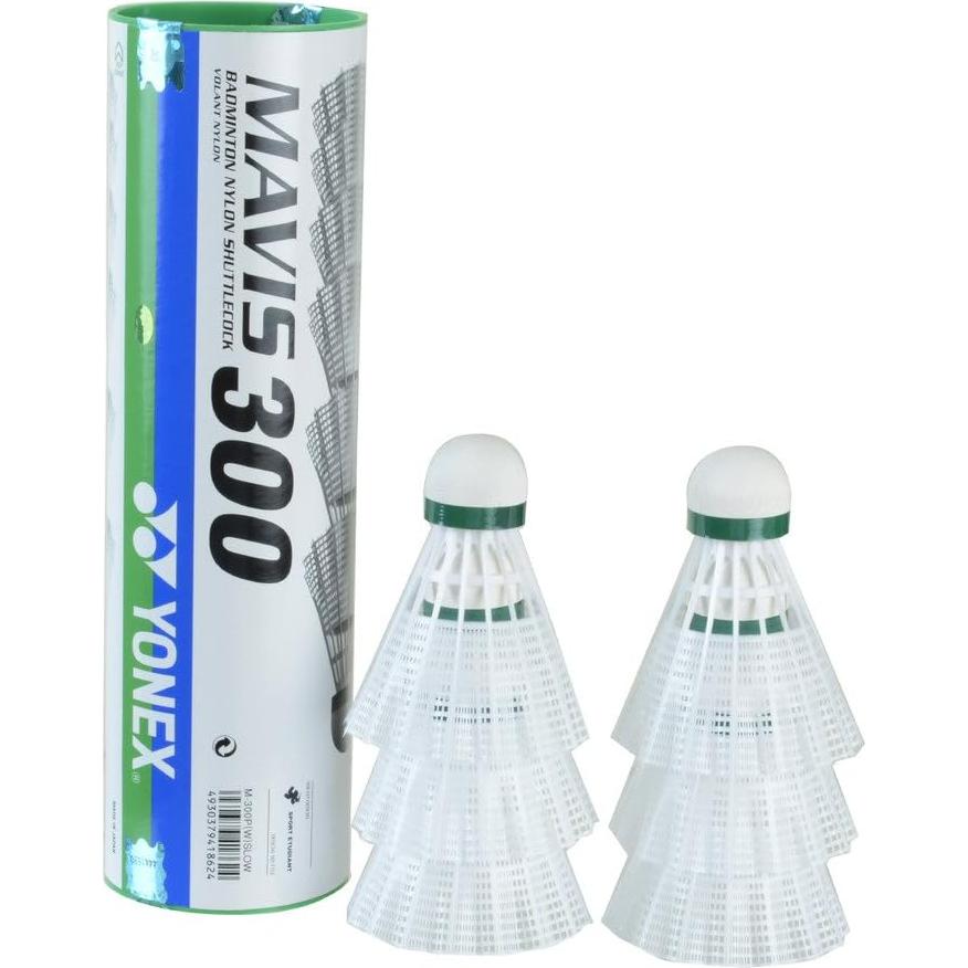 Volante de Nylon Yonex Mavis 300 - Blanco - Tapa Verde