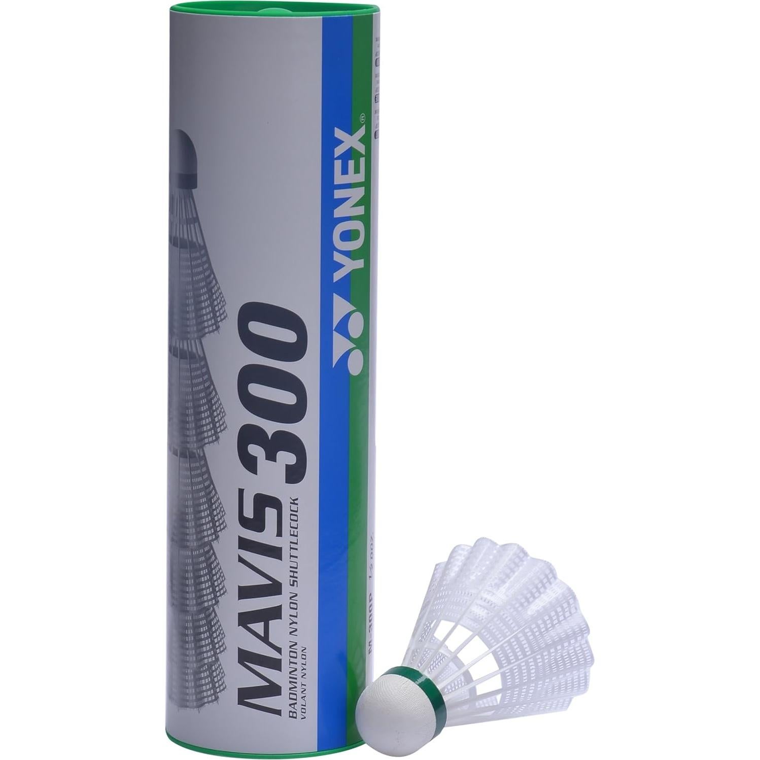 Volante de Nylon Yonex Mavis 300 - Blanco - Tapa Verde