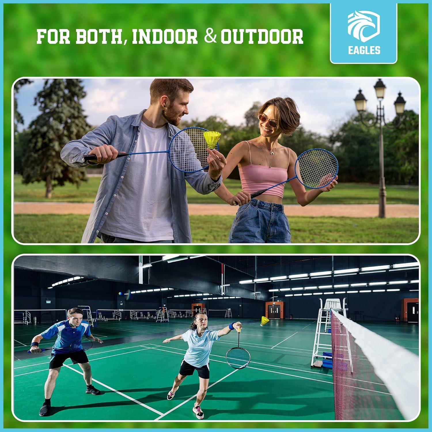 Volantes de Bádminton EAGLES Amarillos - Paquete de 12