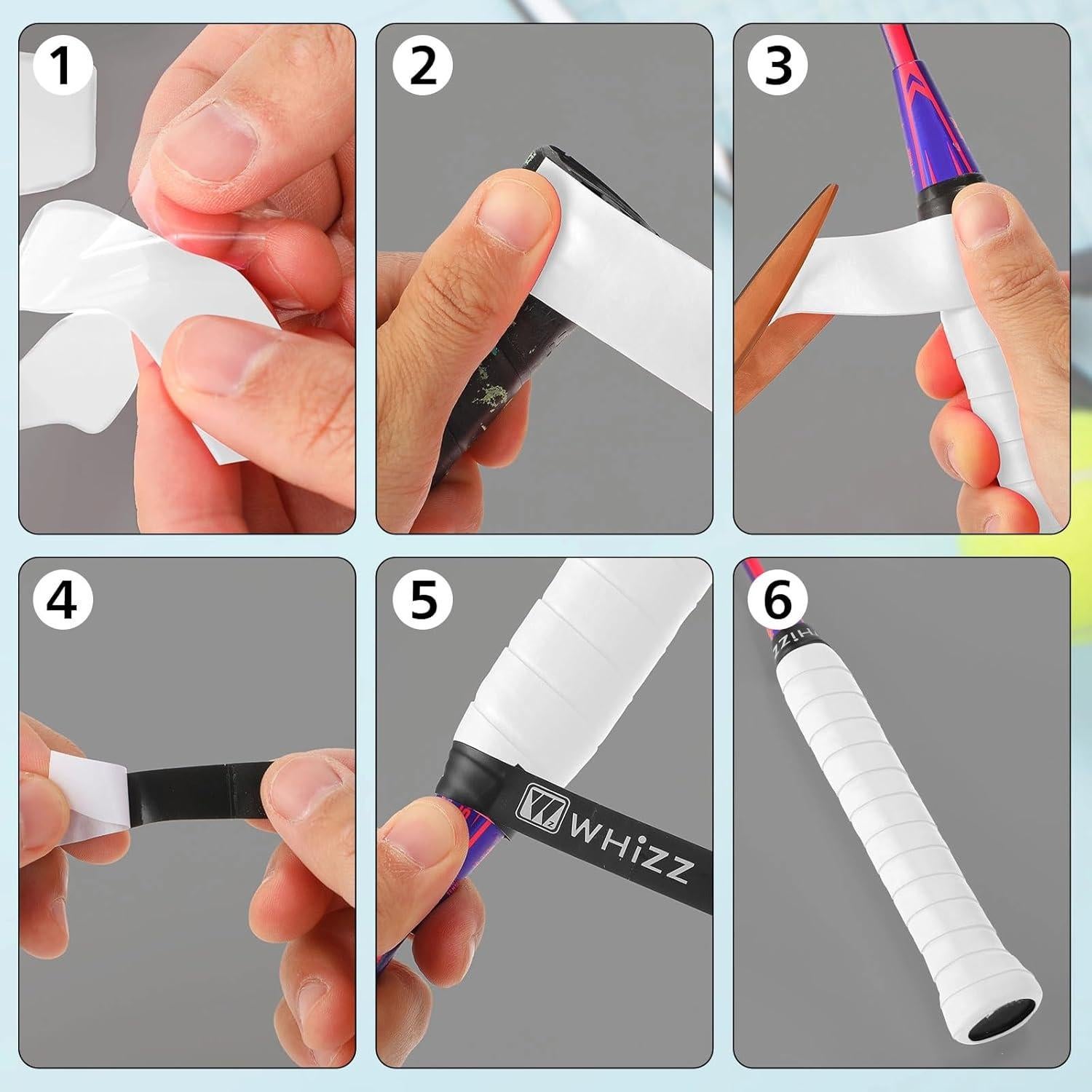 Cinta de Agarre Jerify 24 Piezas para Raquetas de Tenis y Bádminton