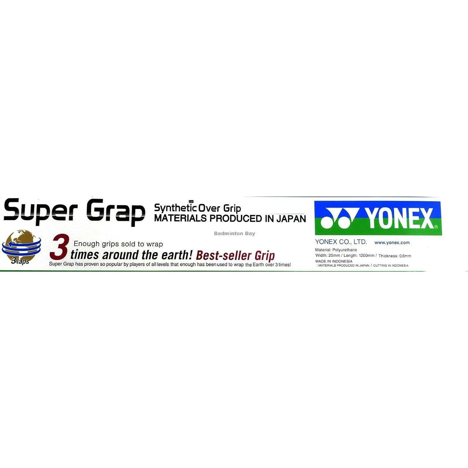Empuñadura de Tenis YONEX Super Grap 30 Envueltas Blanca