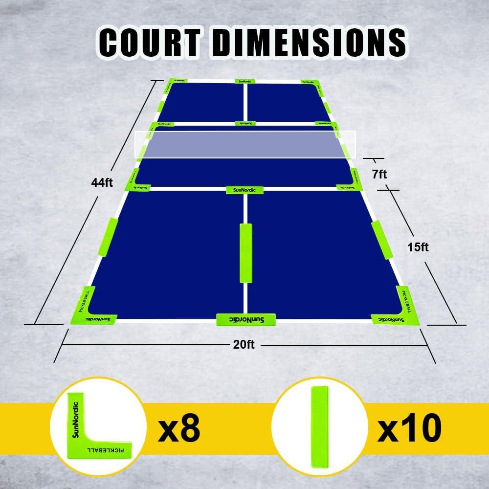 Kit de Marcadores de Cancha de Pickleball SunNordic - 18 Piezas