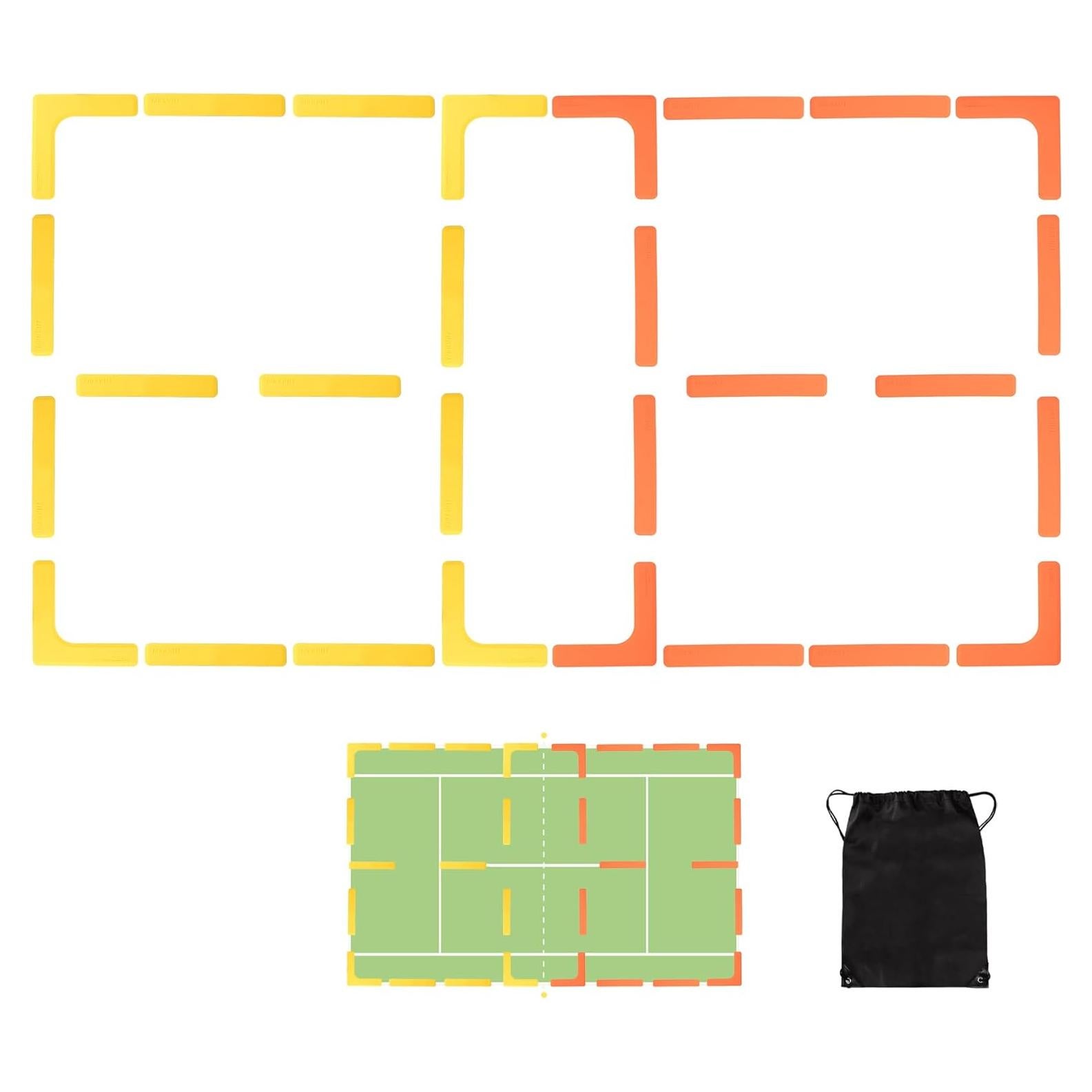 Kit de Marcadores de Cancha de Pickleball Hikeen 84pcs Antideslizante