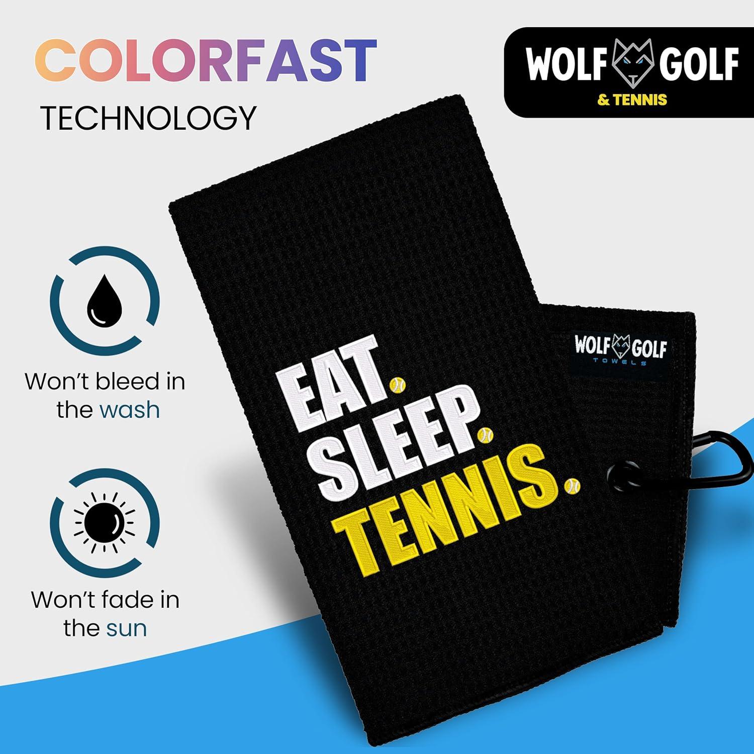 Toalla de Tenis Microfibra Wolf GT 40x60 cm Negra Personalizada