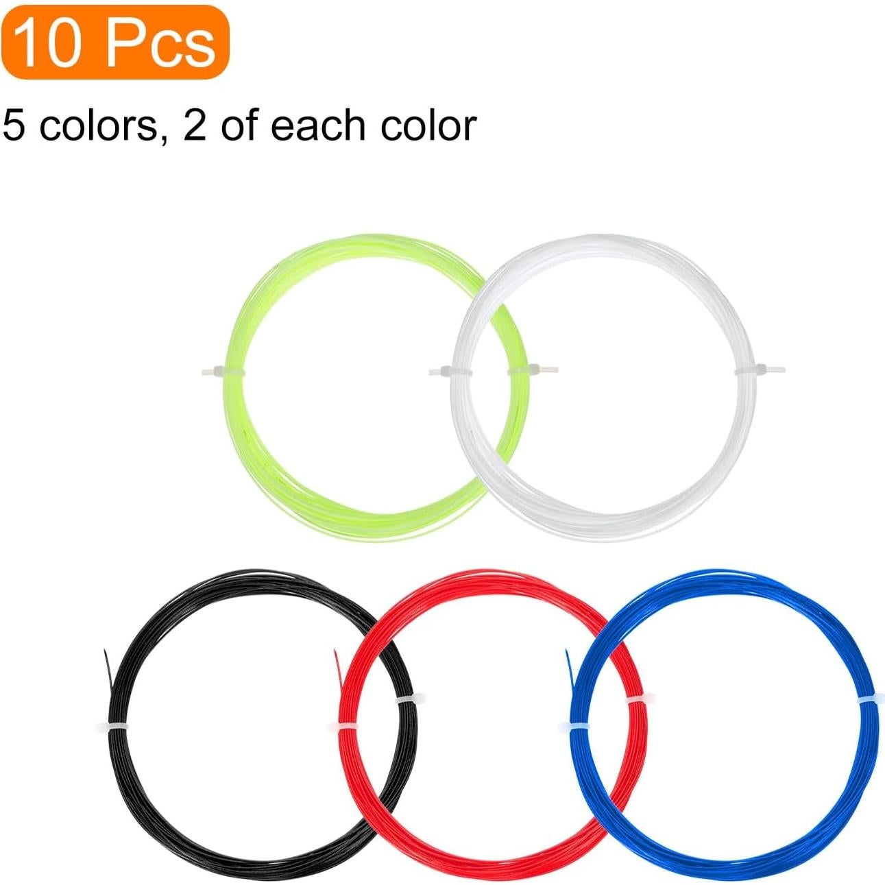 Cuerda de Raqueta de Bádminton PATIKIL 10M Nylon 5 Colores
