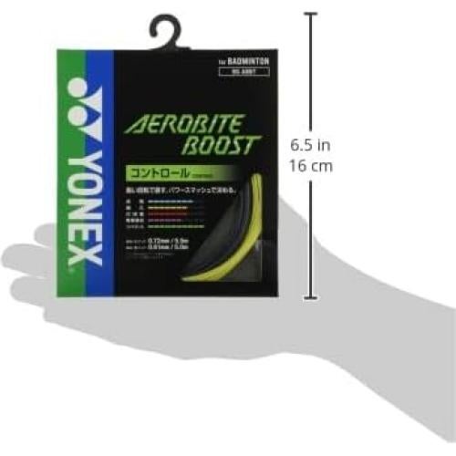 Cuerda de Bádminton Yonex Aerobite Boost 10m Grafito/Amarillo