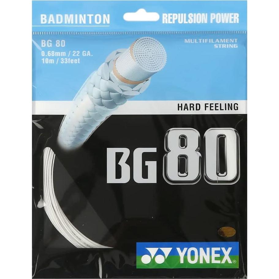 Cuerda de Bádminton YONEX BG 80 10m Nailon Blanco