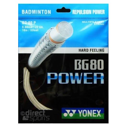 Cuerda de bádminton Yonex BG80 Power - Potente y Avanzada
