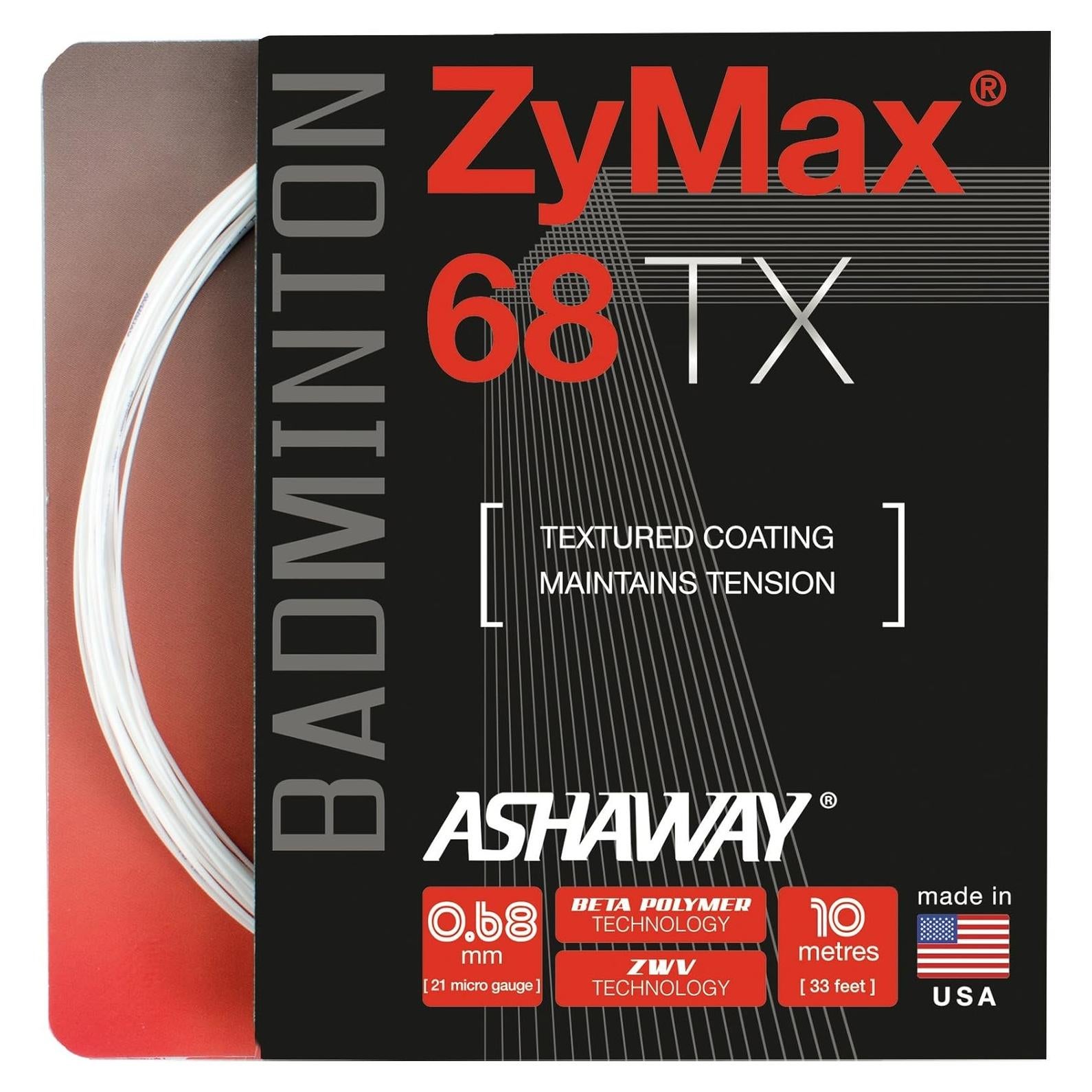 Cuerda de Bádminton Ashaway Zymax 68 TX 10m Amarillo