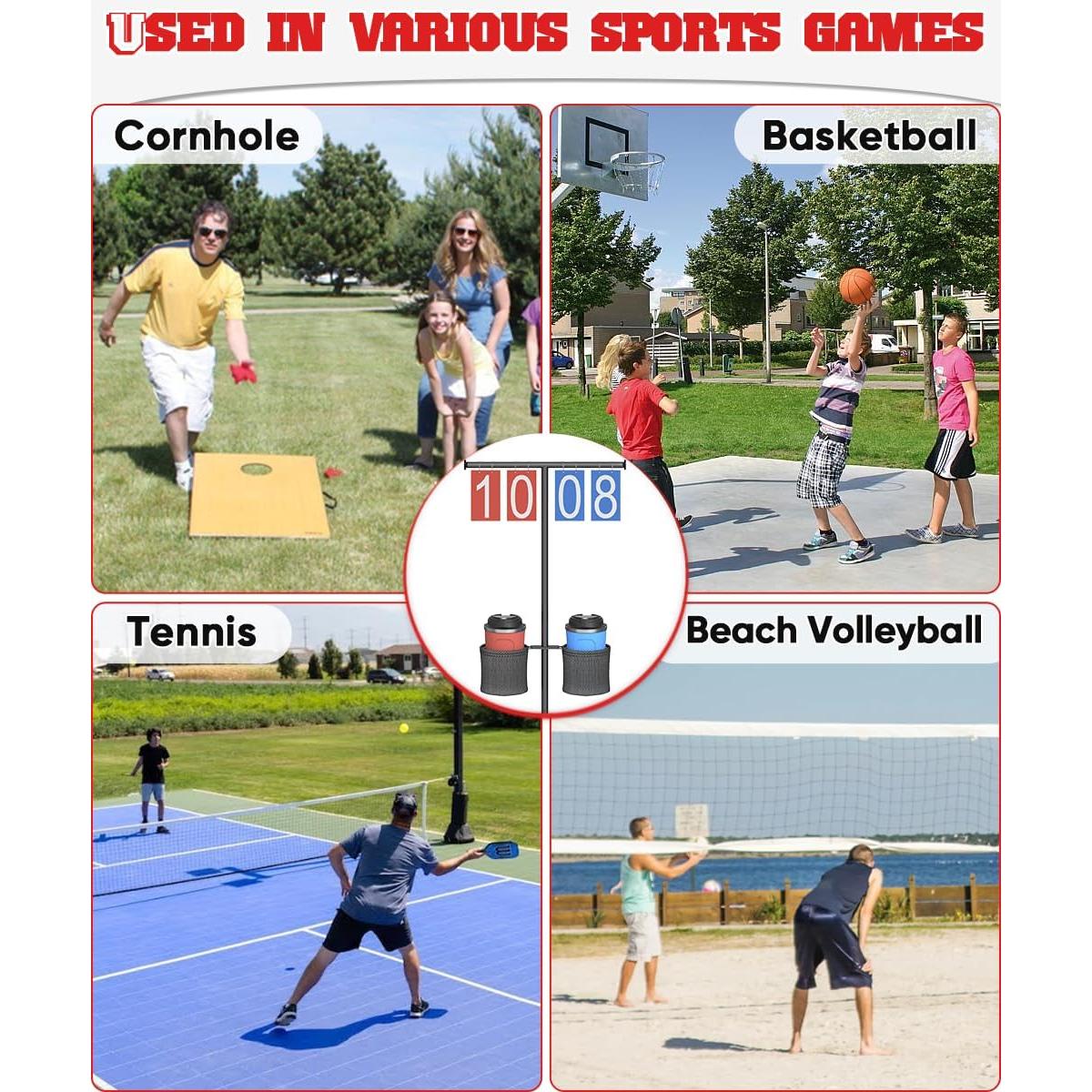 Tablero de Puntuación Manual Queension QSN-SKS-G-B con Soporte