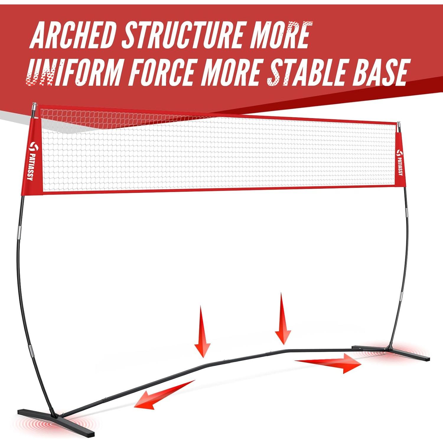 Red de Voleibol y Bádminton Patiassy 4.27m Ajustable