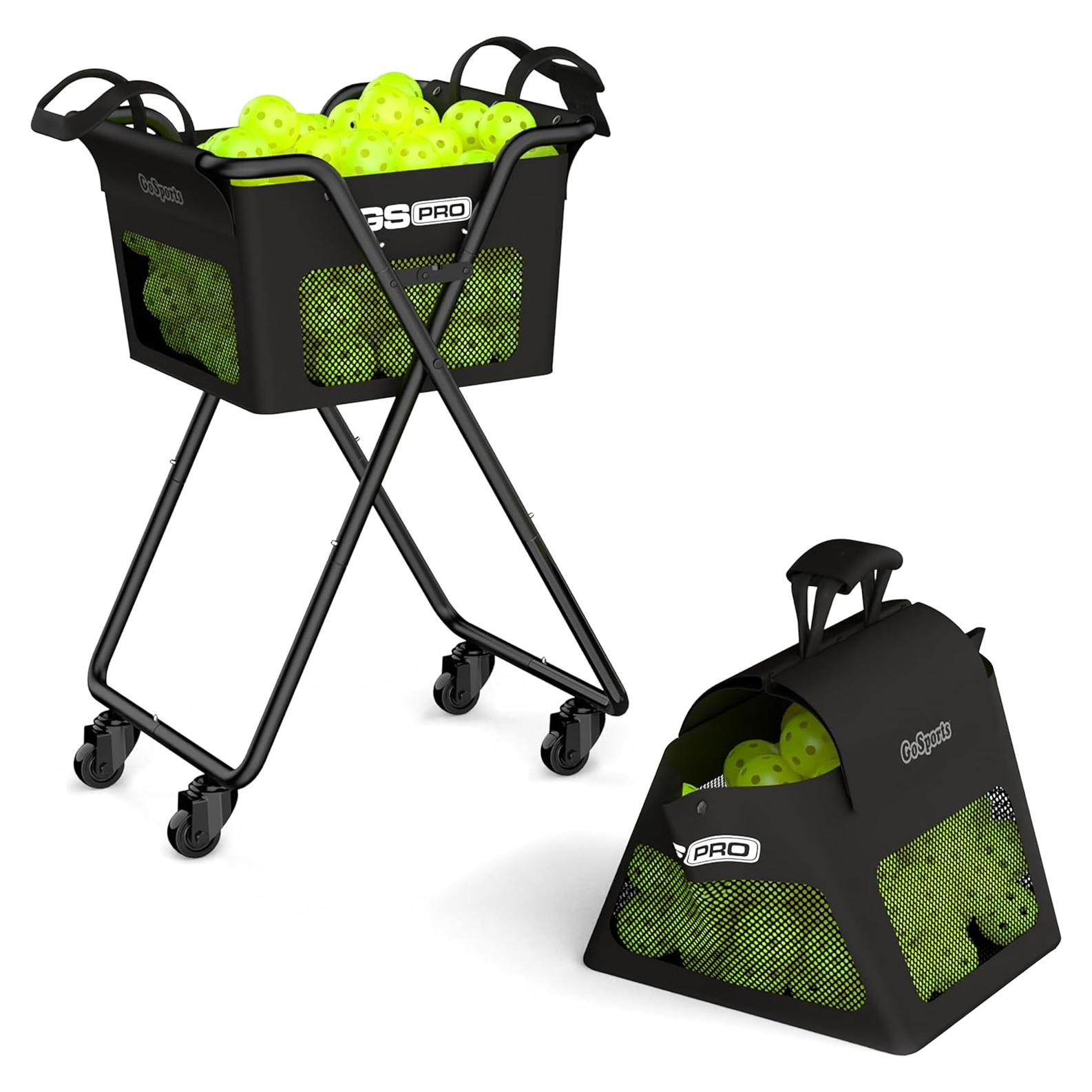 Carro de Pelotas GoSports para Pickleball y Tenis - 140 Pelotas