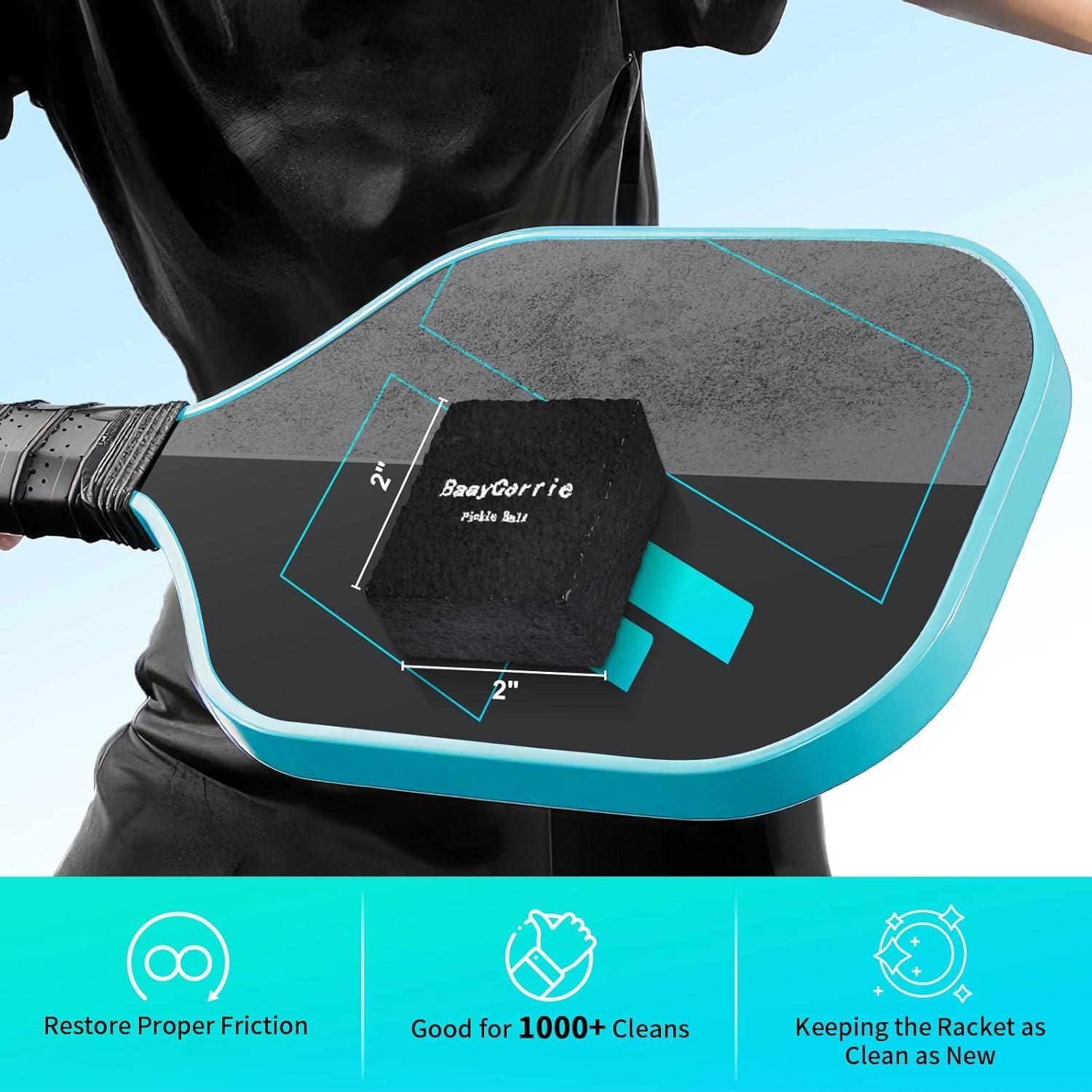 Borrador Limpiador de Palas de Pickleball BaayCerrie - Fibra de Carbono