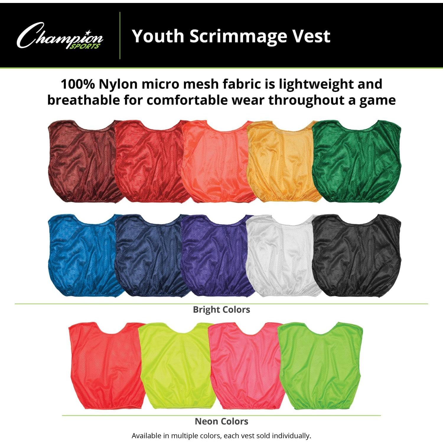 Chaleco de Práctica Unisex Adulto Champion Sports - Paquete de 12