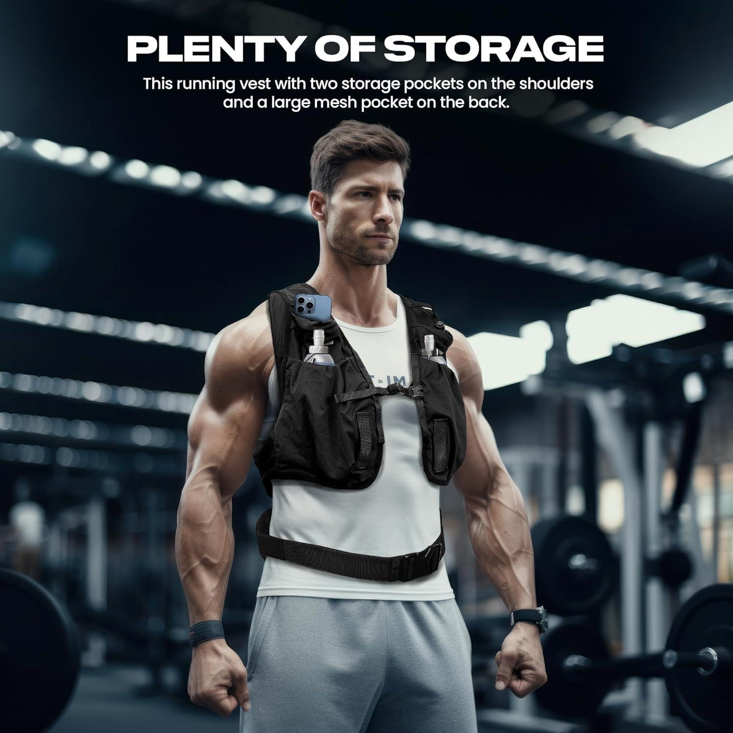 Chaleco de Correr 2-en-1 MVRK para Hombres - Ultra-Ligero y Resistente al Agua