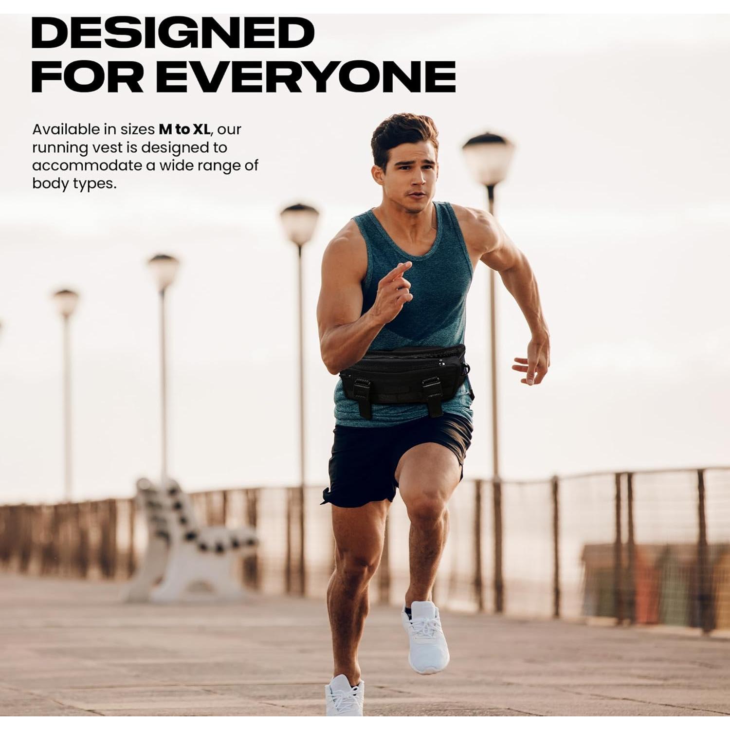 Chaleco de Correr 2-en-1 MVRK para Hombres - Ultra-Ligero y Resistente al Agua