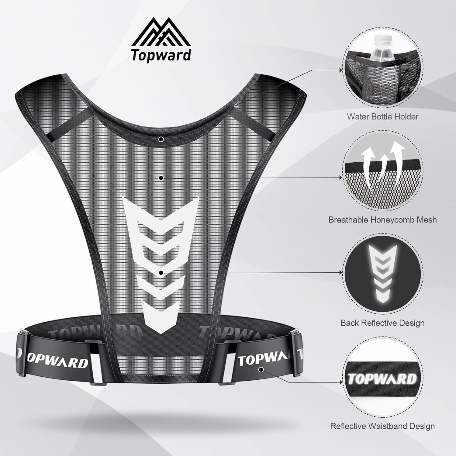 Chaleco de Correr Topward con Soporte para Teléfono Impermeable