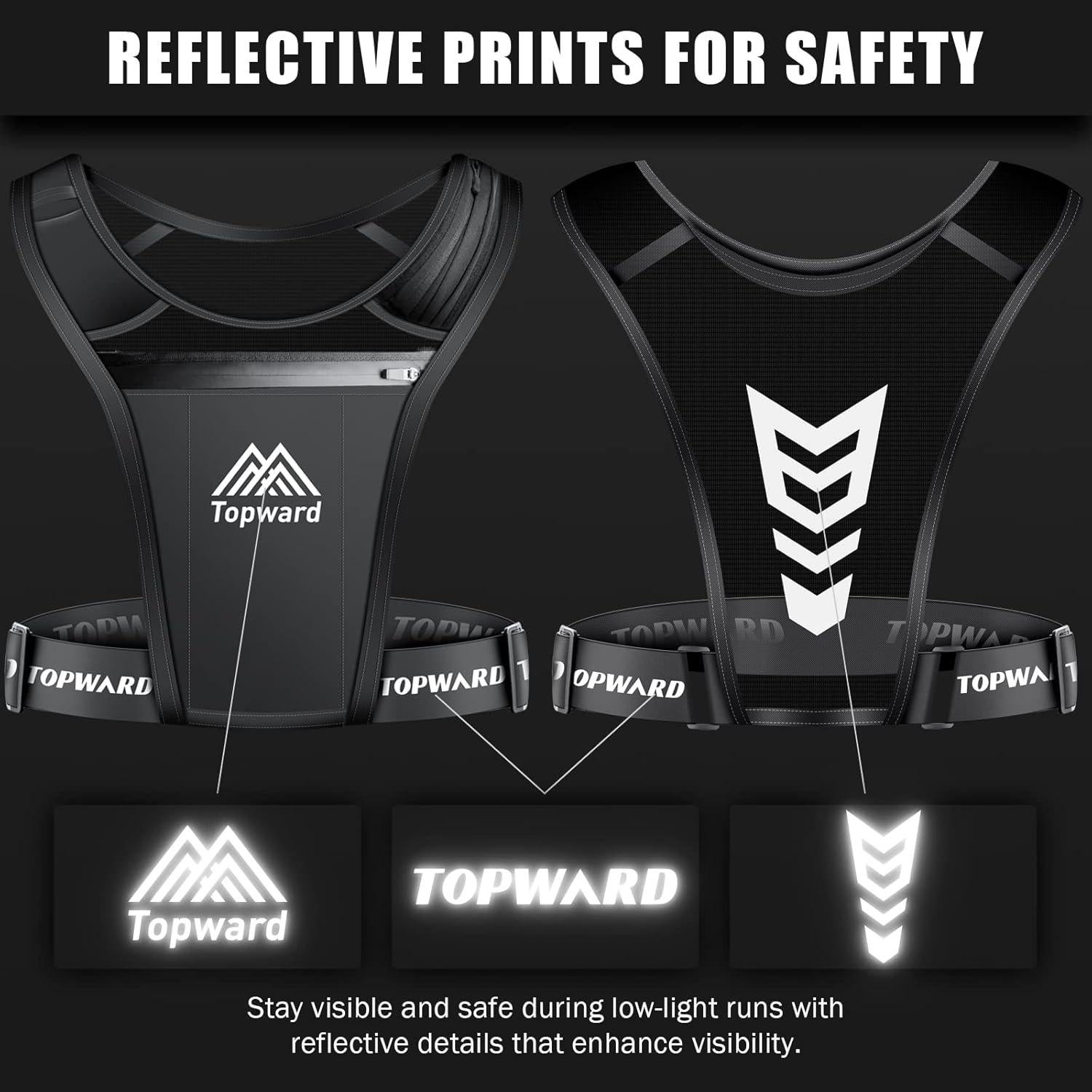 Chaleco de Correr Topward con Soporte para Teléfono Impermeable