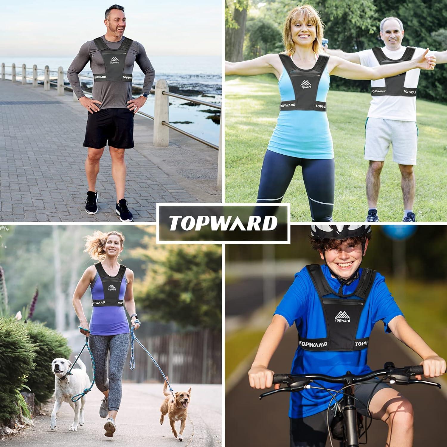 Chaleco de Correr Topward con Soporte para Teléfono Impermeable