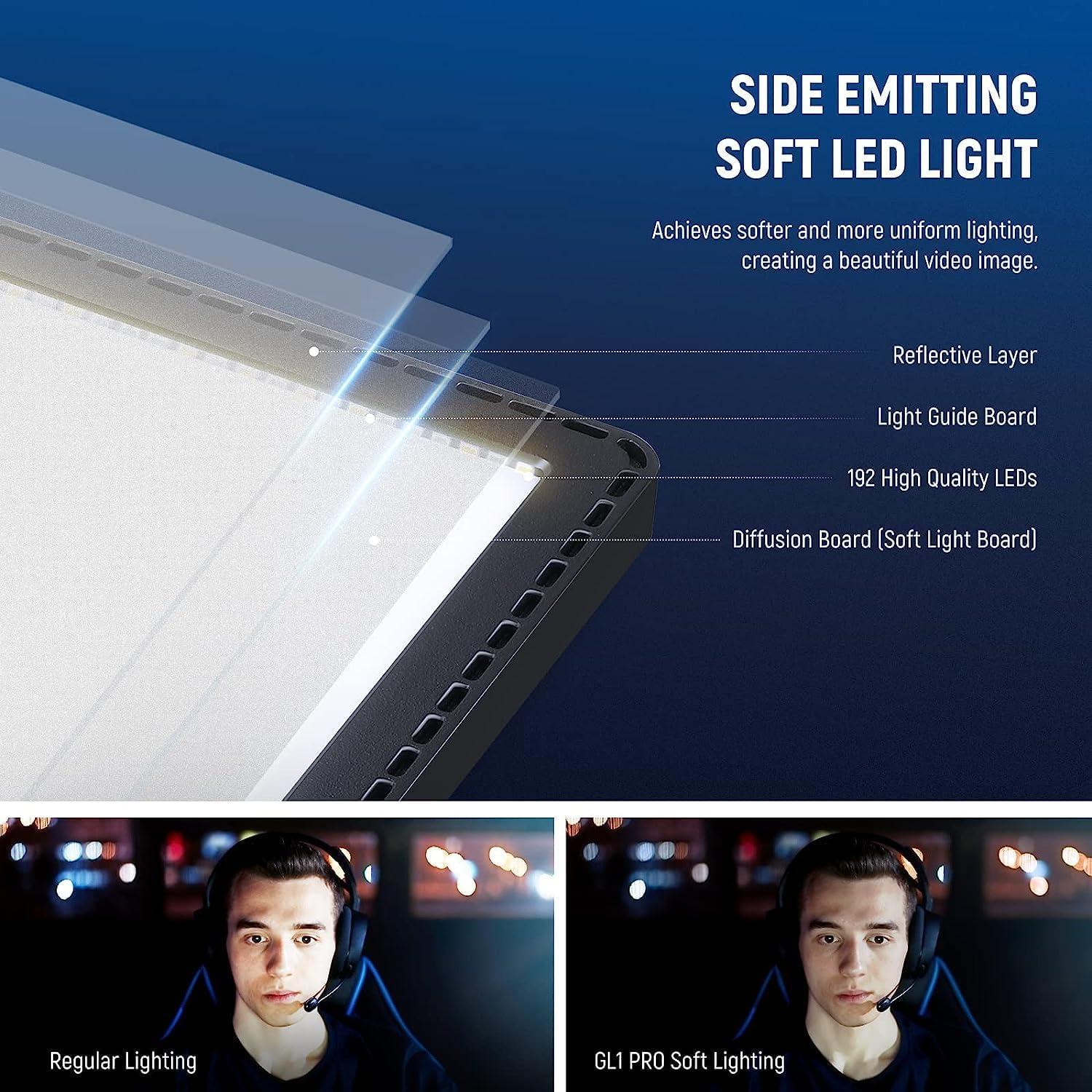 Luz LED NEEWER GL1 Pro 2800LM para Streaming y Gaming