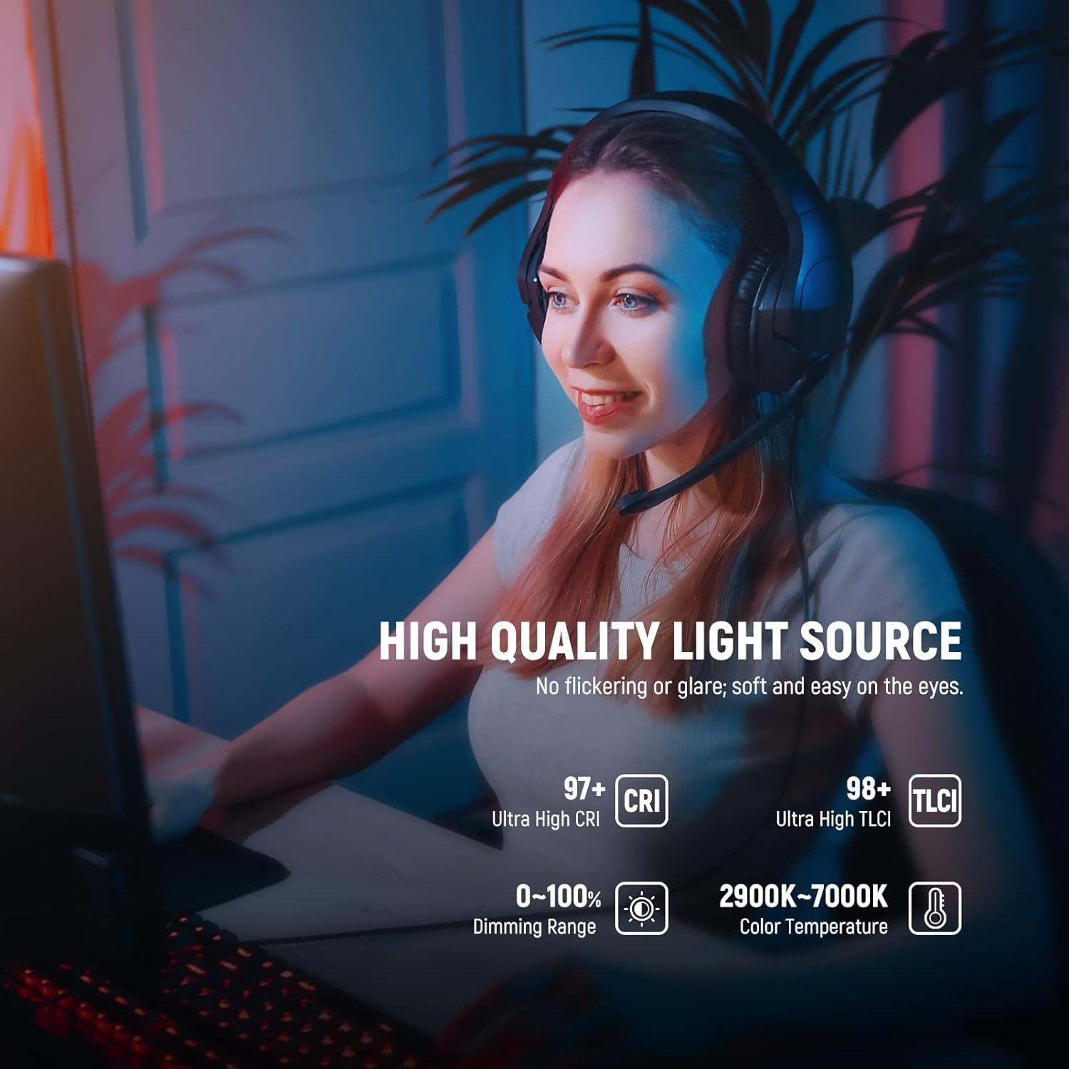 Luz LED NEEWER GL1 Pro 2800LM para Streaming y Gaming
