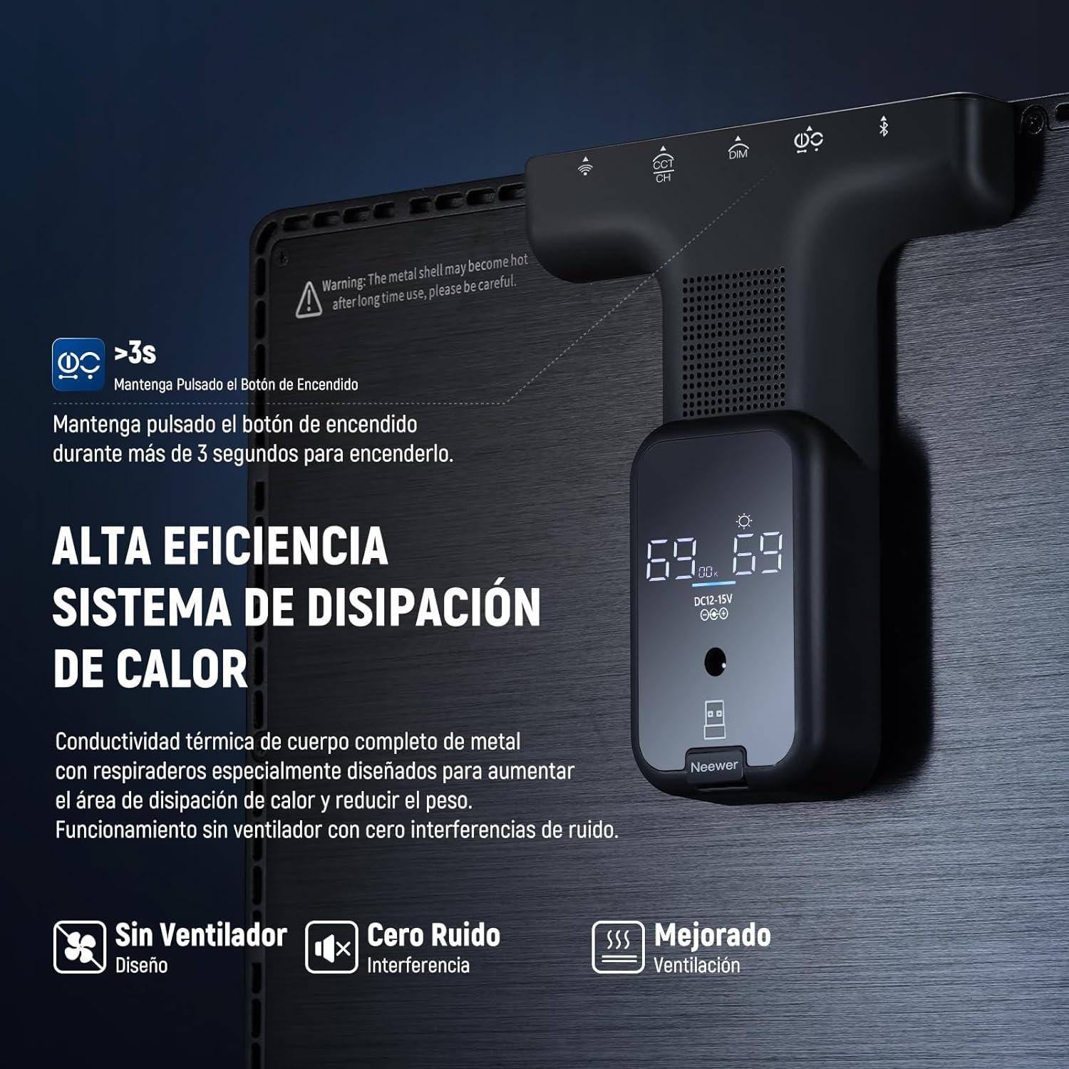 Luz LED NEEWER GL1 Pro 2800LM para Streaming y Gaming