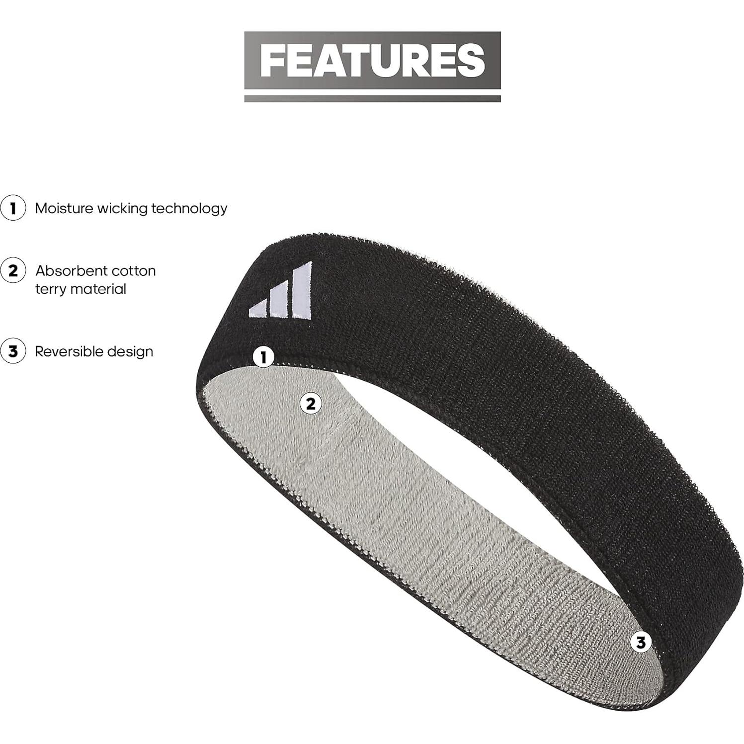 Diadema Reversible Adidas Interval Unisex - Absorción de Sudor