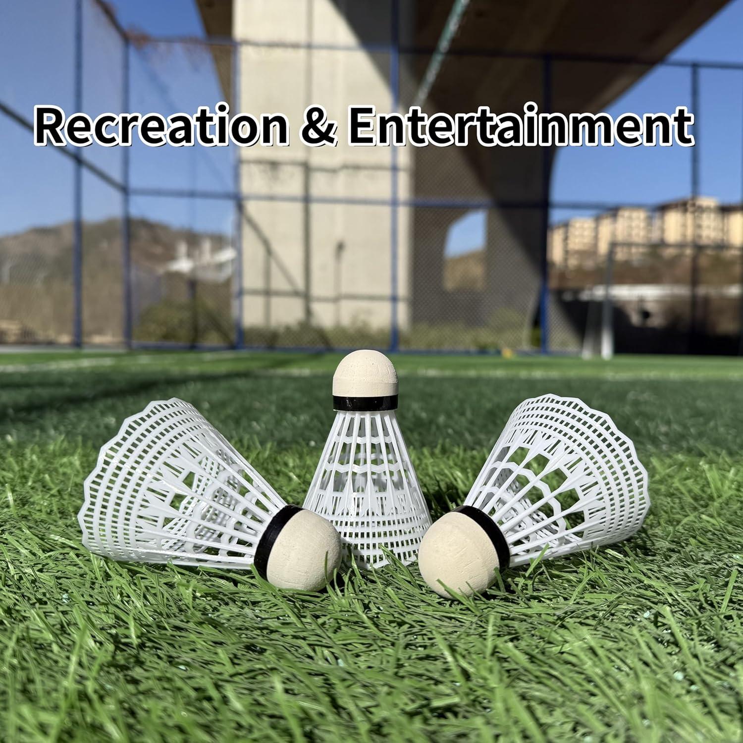 12 Volantes de Bádminton de Nylon LIUTOVO - Alta Durabilidad