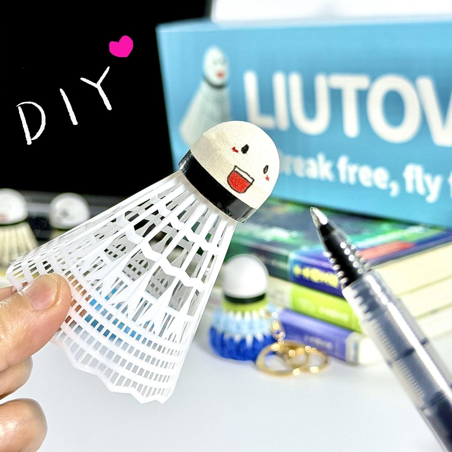 12 Volantes de Bádminton de Nylon LIUTOVO - Alta Durabilidad