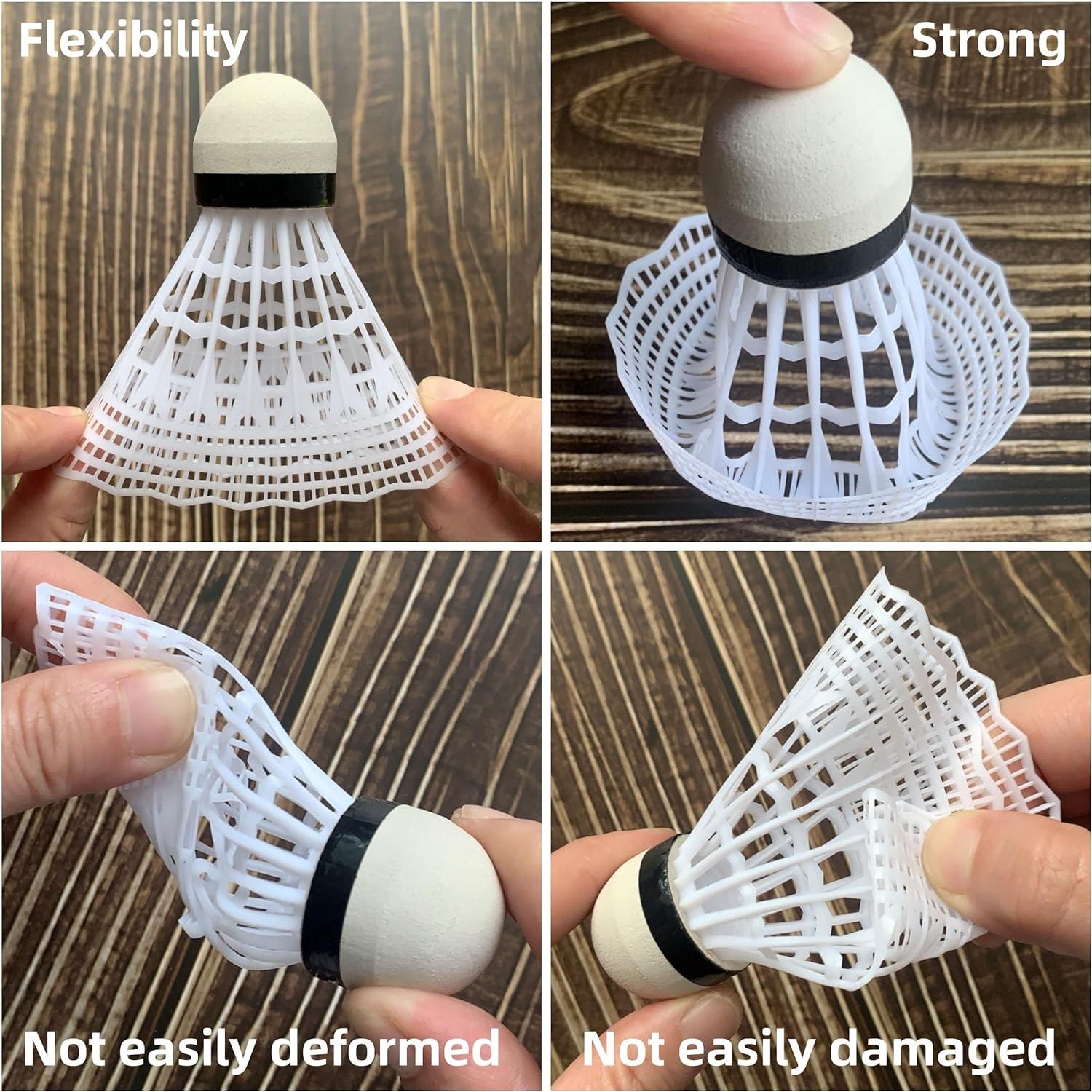 12 Volantes de Bádminton de Nylon LIUTOVO - Alta Durabilidad