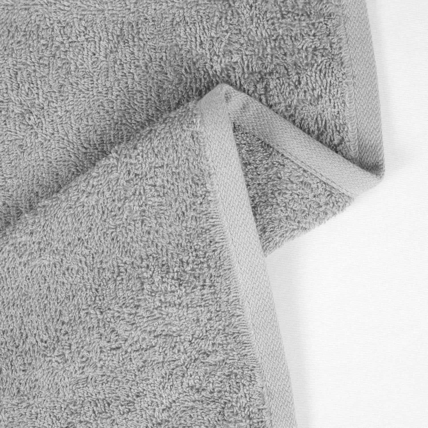 Toallas de Mano de Algodón Amazon Basics, Paquete de 12, Gris