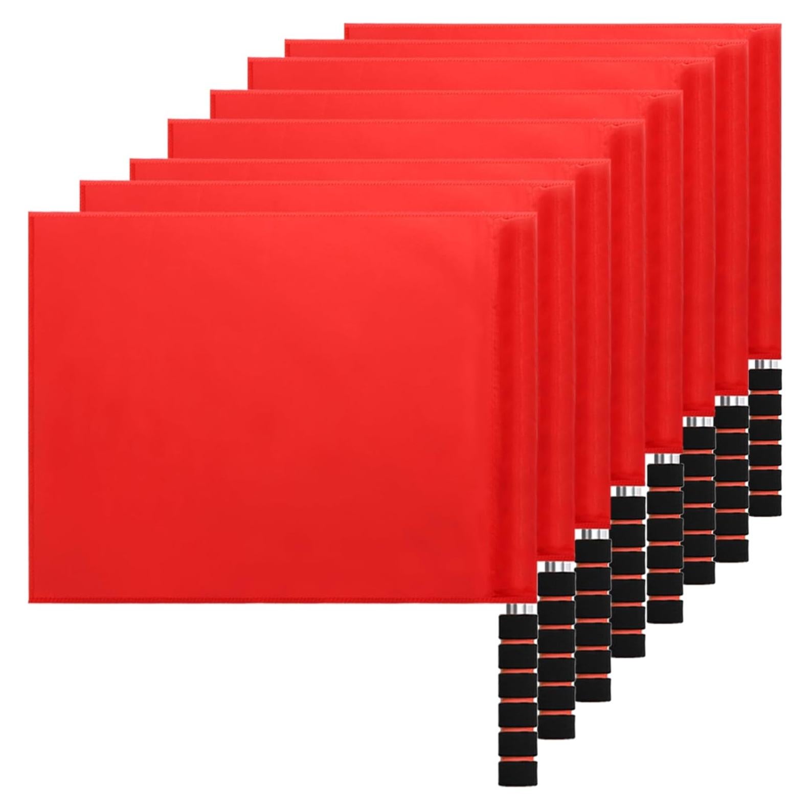 Banderas de Juez de Línea DEAYOU 8 PCS Roja 39.4x29.9cm