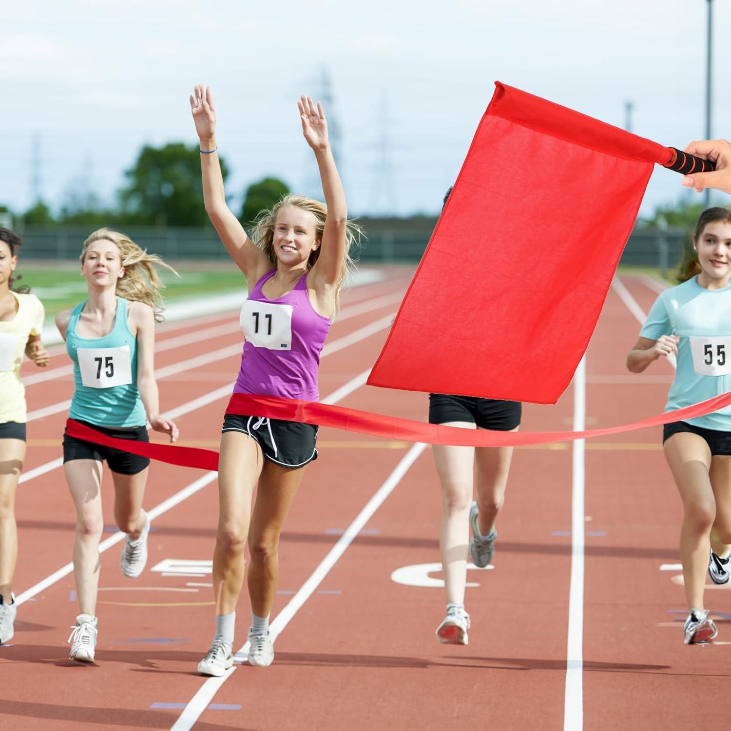 Banderas de Juez de Línea DEAYOU 8 PCS Roja 39.4x29.9cm