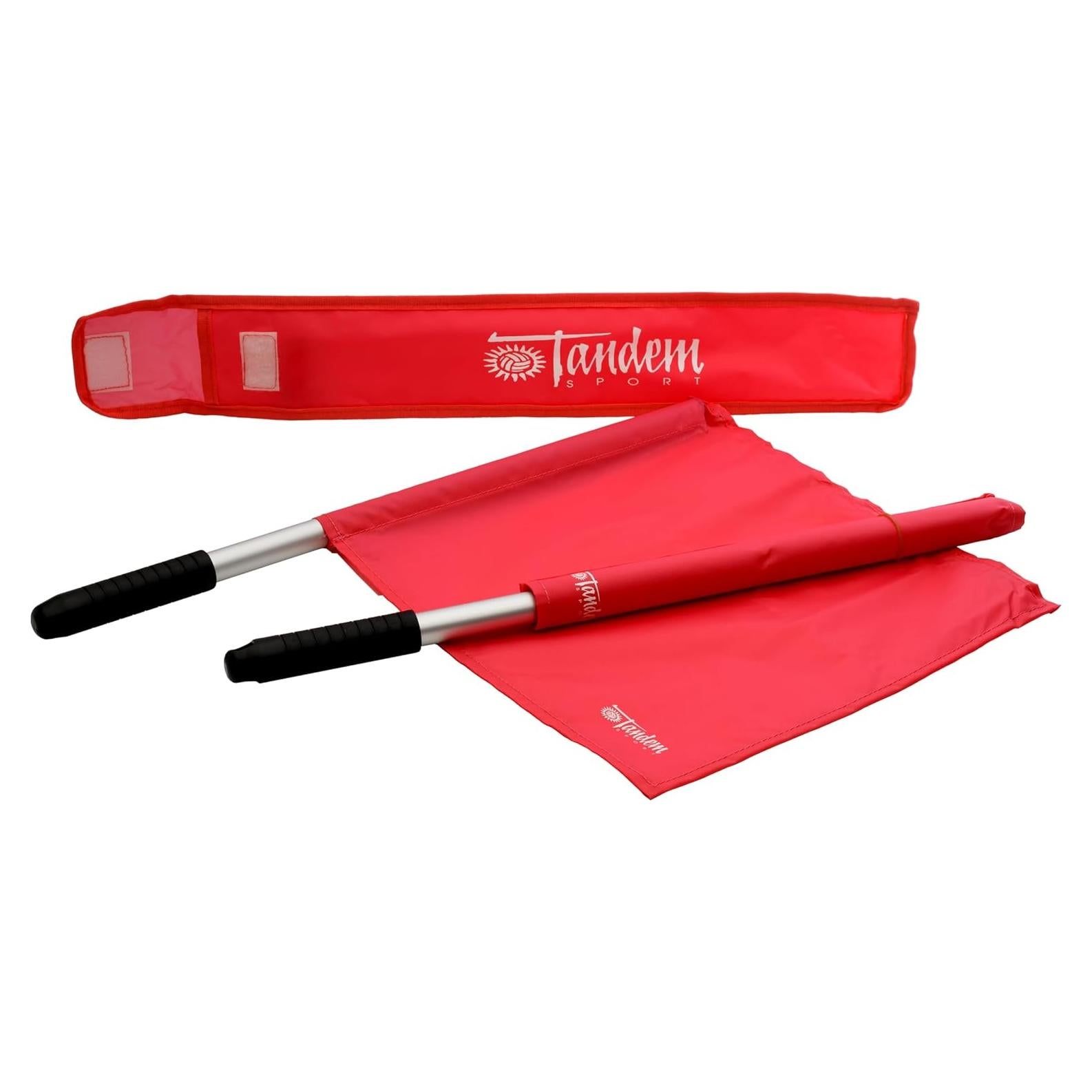 Banderas de Árbitro Rojo Tandem Sport - Set de 2 con Bolsa