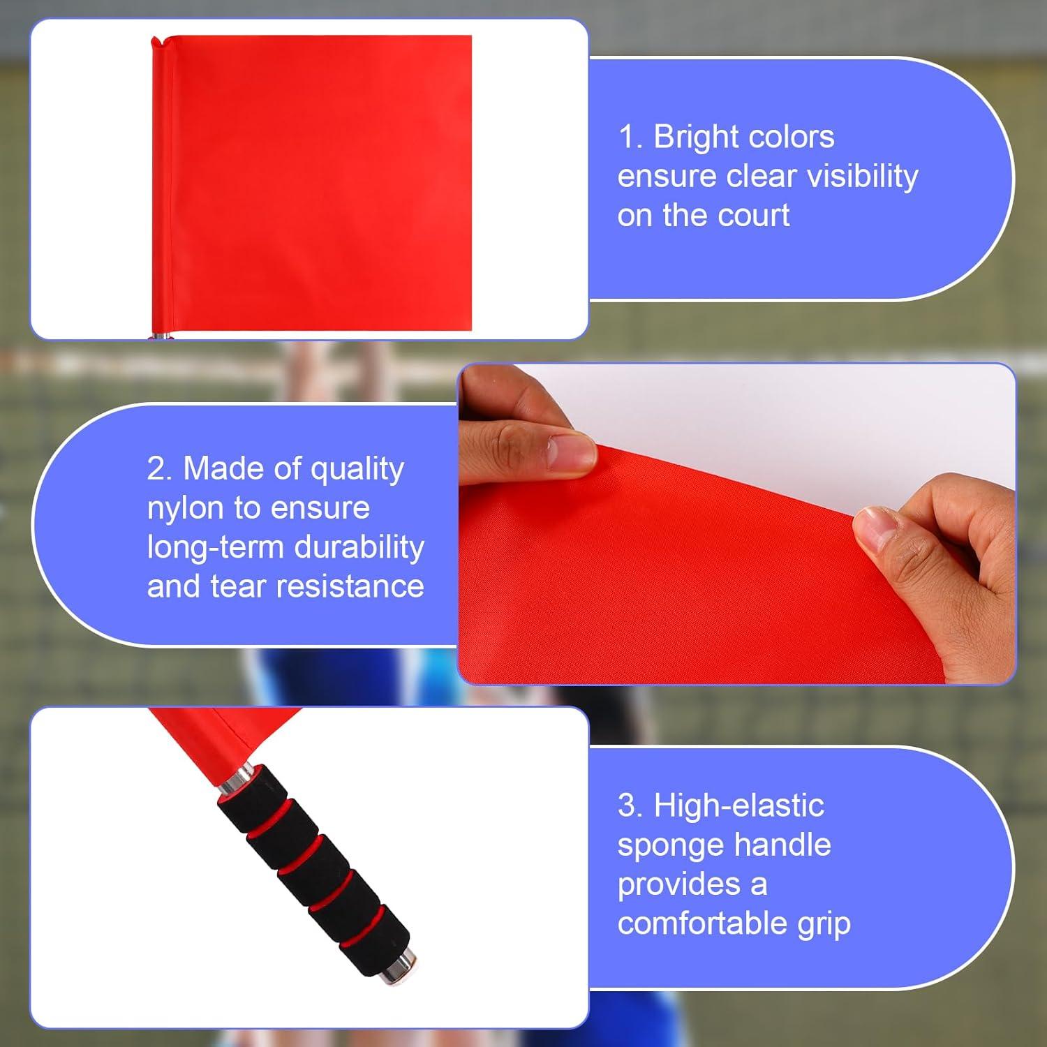 Banderas de Voleibol Juez de Línea Lyreh 36x32cm Rojas