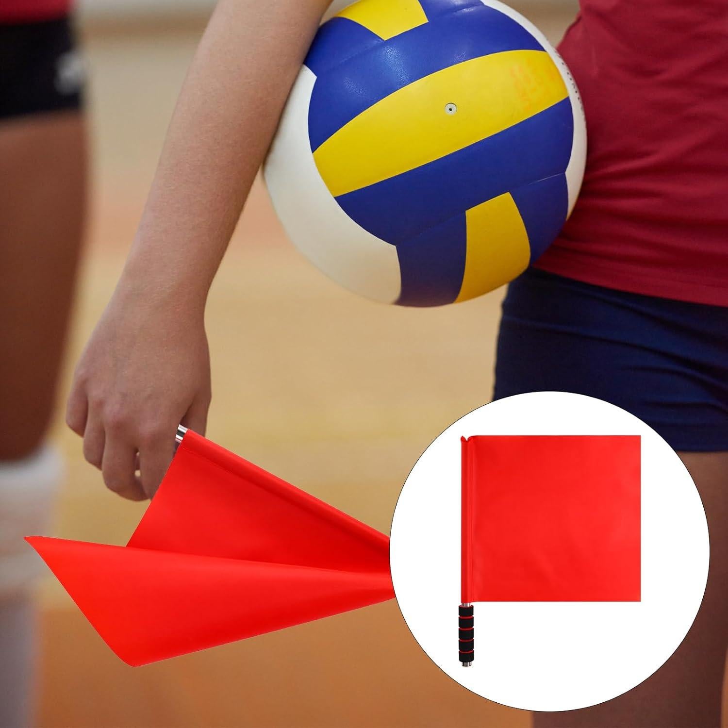 Banderas de Voleibol Juez de Línea Lyreh 36x32cm Rojas