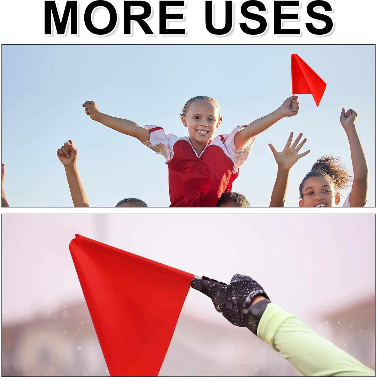 Banderas de Voleibol Juez de Línea Lyreh 36x32cm Rojas