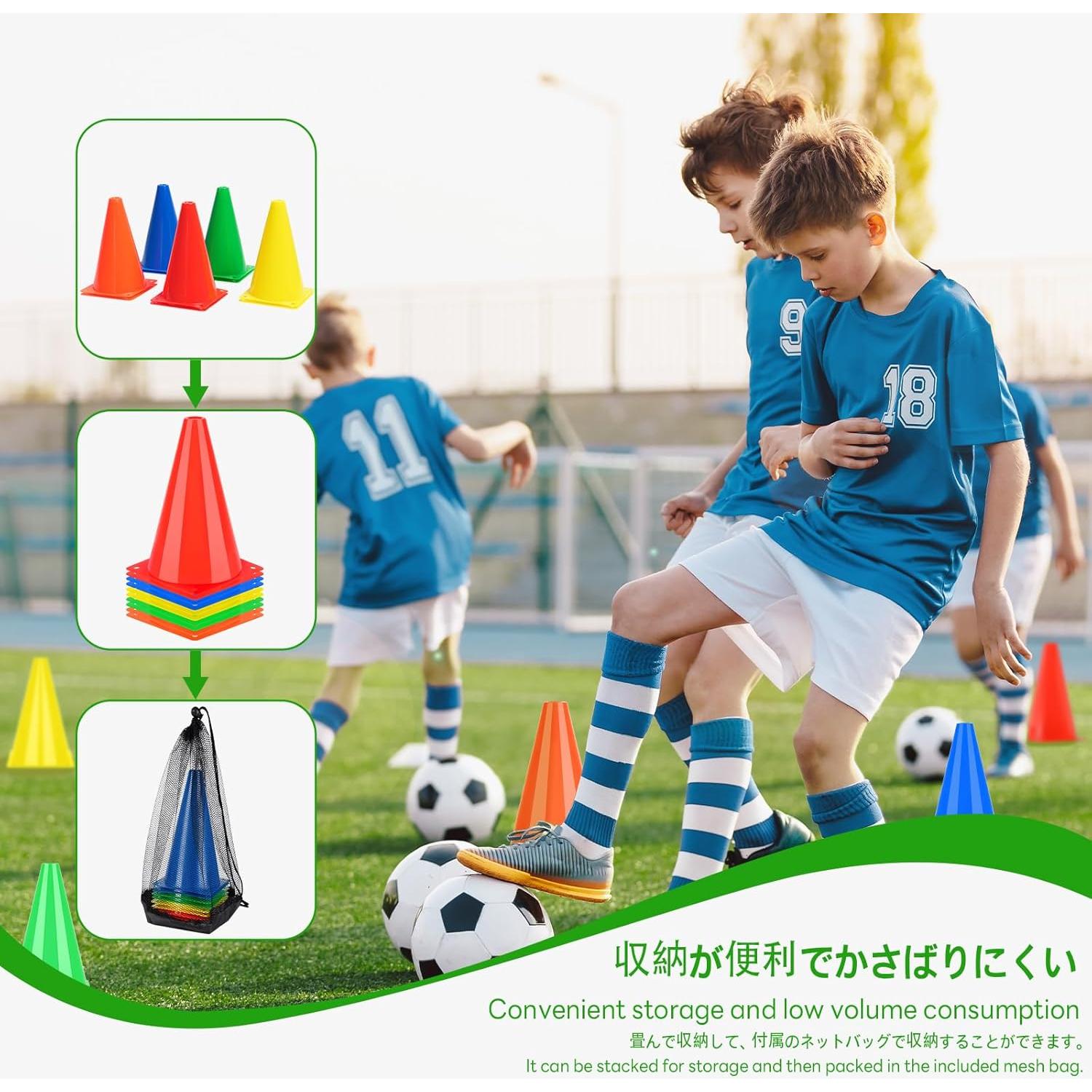 Conos de Tráfico BiAnYC de Plástico 7" - Set de 10 Pzs Colores Vivos