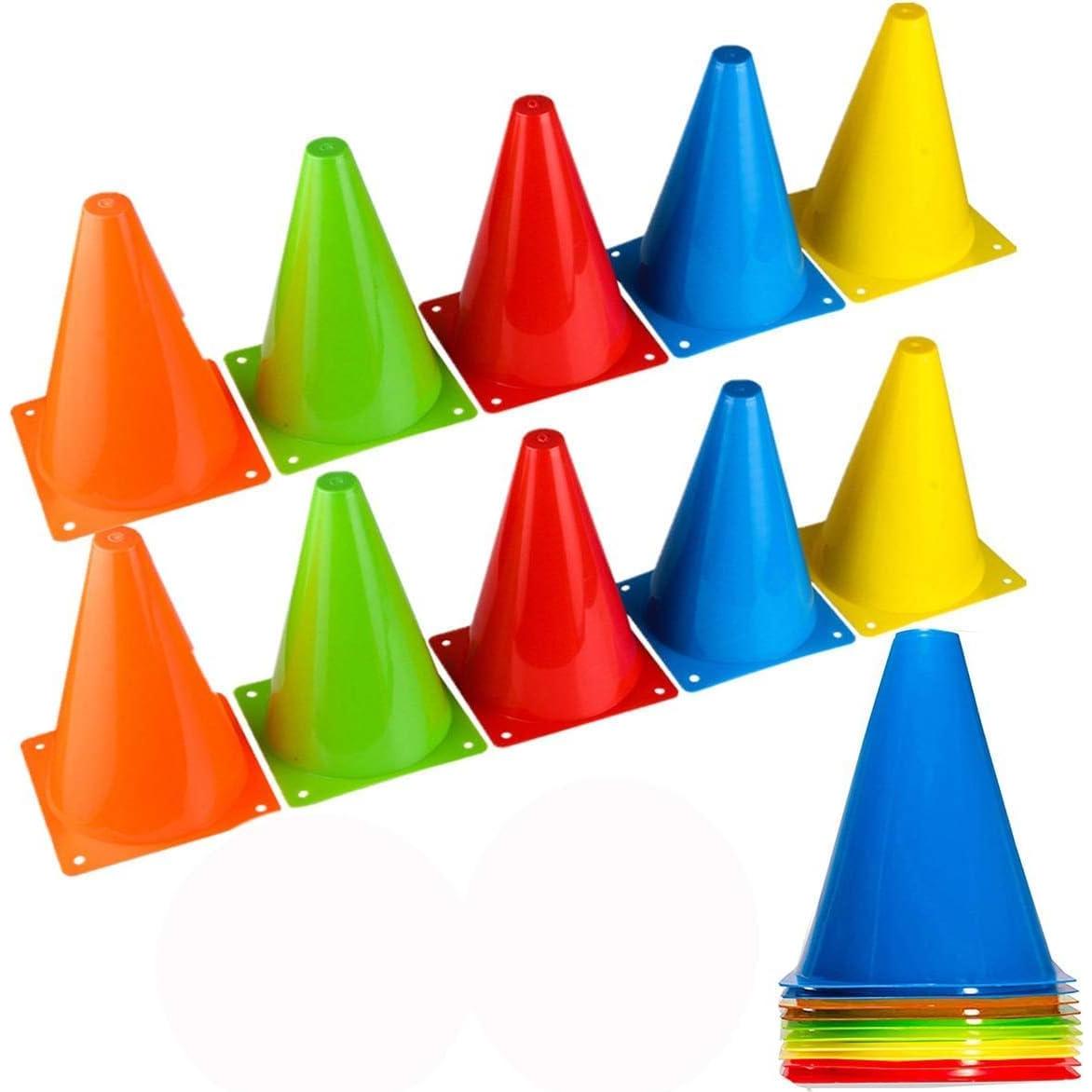 Conos de Tráfico BiAnYC de Plástico 7" - Set de 10 Pzs Colores Vivos