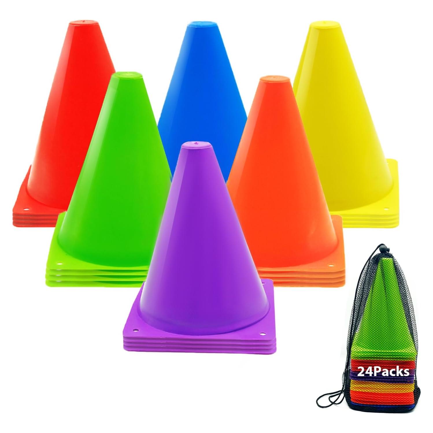 Conos de Fútbol Tialero 24 Pcs 7" (17.78 cm) Multicolor