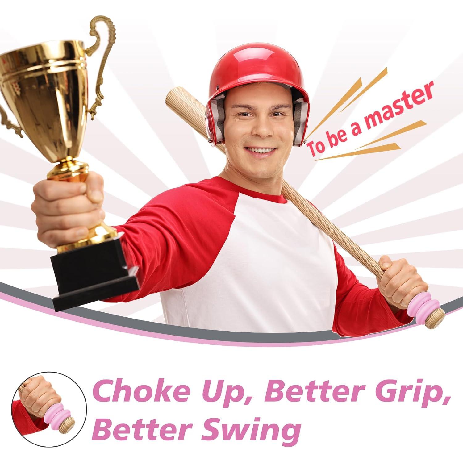 5 Anillos de Aumento de Agarre AISHAIDO para Bate de Béisbol Rosa