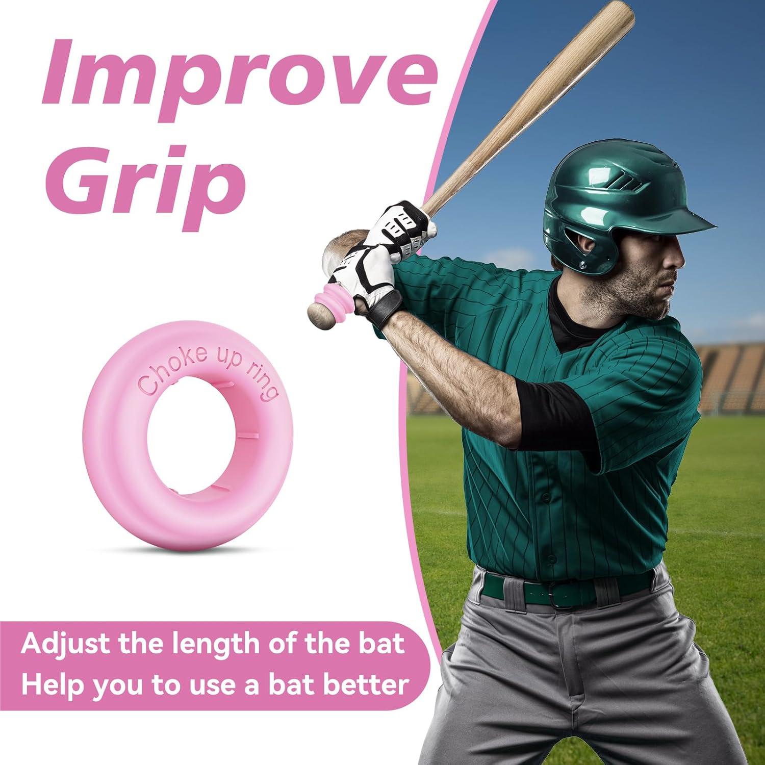 5 Anillos de Aumento de Agarre AISHAIDO para Bate de Béisbol Rosa