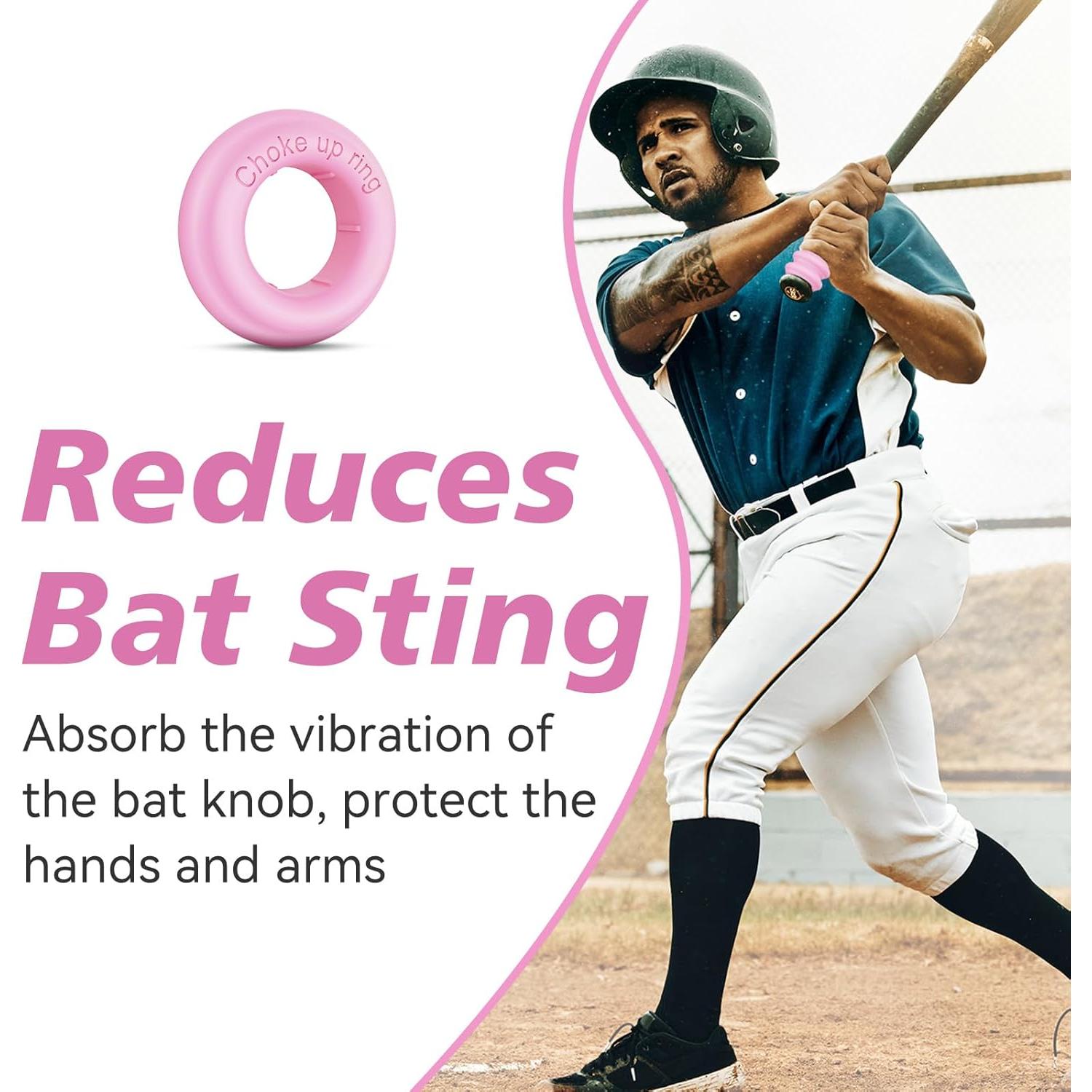 5 Anillos de Aumento de Agarre AISHAIDO para Bate de Béisbol Rosa